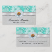 Speciale evenementen Classic Green Floral Visitekaartje (Voorkant / Achterkant)