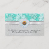 Speciale evenementen Classic Green Floral Visitekaartje (Achterkant)