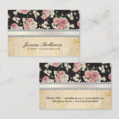 Speciale evenementen & Elegant Bloemenpatroon Visitekaartje (Voorkant / Achterkant)