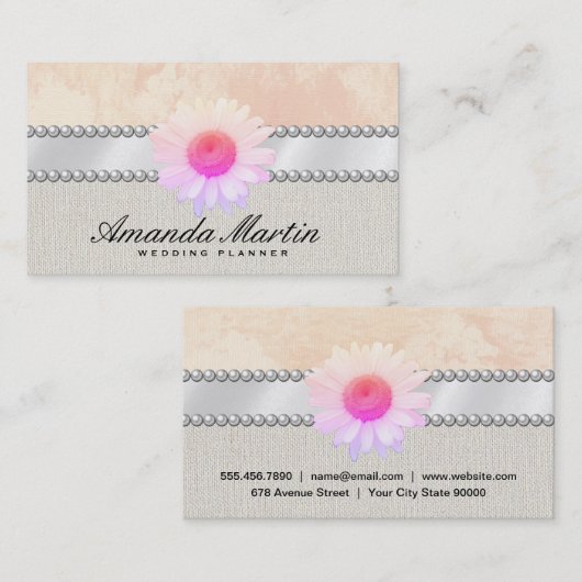 Speciale evenementen | Elegante bloem Visitekaartje (Voorkant / Achterkant)