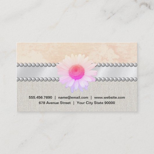 Speciale evenementen | Elegante bloem Visitekaartje (Achterkant)