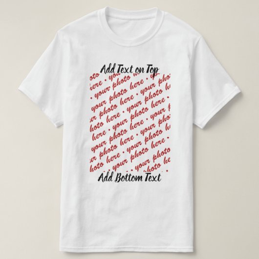 Speciale evenementen-foto toevoegen t-shirt (Design voorkant)