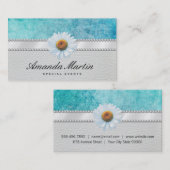 Speciale Evenementen Klassiek Blauw Grunge Visitekaartje (Voorkant / Achterkant)