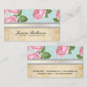 Speciale evenementen |  Rozen en Polka Dots Visitekaartje (Voorkant / Achterkant)