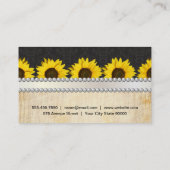 Speciale Evenementen | Vintage, Zonnebloemen Visitekaartje (Achterkant)