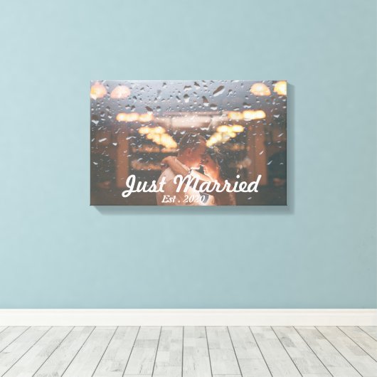 Speciale familiefoto, nieuw gehuwd canvas afdruk (Insitu (Houten vloer))