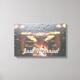 Speciale familiefoto, nieuw gehuwd canvas afdruk