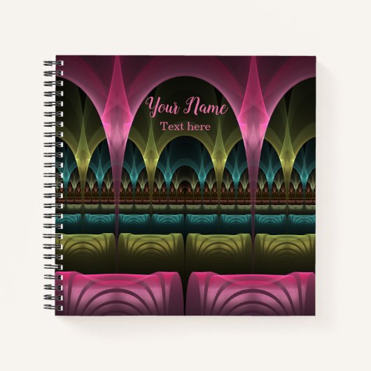 Speciale Fantasie Abstract Kleurrijke Fractal Eige Notitieboek (Voorkant)