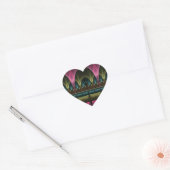 Speciale Fantasie Patroon Abstract Kleurrijke Frac Hart Sticker (Envelop)