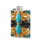 Speciale fles met Bahamas Kleuren Design Heupfles (Links)