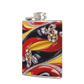 Speciale fles met Belgische kleuren Design Heupfles (Links)