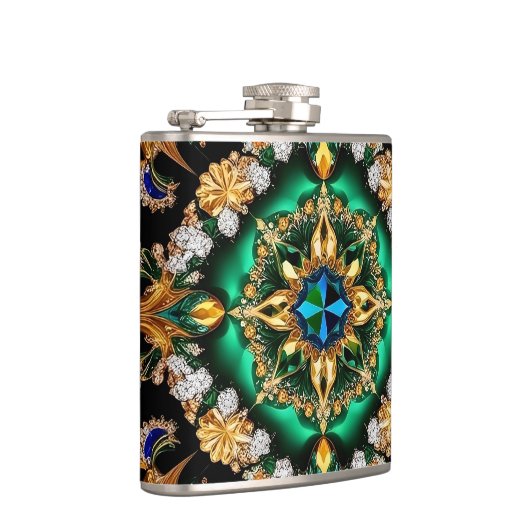 Speciale fles met Braziliaanse kleuren Design Heupfles (Rechts)