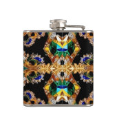 Speciale fles met Braziliaanse kleuren Design Heupfles (Achterkant)