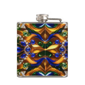 Speciale fles met Brazilië Kleuren Design Heupfles (Achterkant)