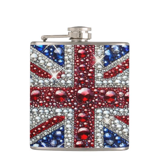 Speciale fles met British Colours Design Heupfles (Voorkant)