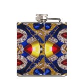 Speciale fles met Colombiaanse kleuren Design Heupfles (Achterkant)