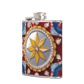 Speciale fles met Colombiaanse kleuren Design Heupfles (Links)