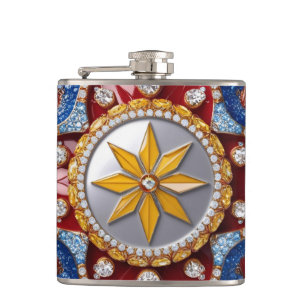 Speciale fles met Colombiaanse kleuren Design Heupfles