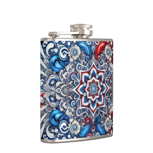 Speciale fles met Franse kleuren Design Heupfles (Rechts)