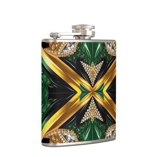 Speciale fles met Jamaican Colors Design Heupfles (Rechts)