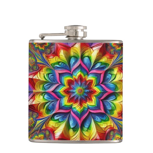 Speciale fles met LGBTQ Kleurenontwerp Heupfles (Voorkant)