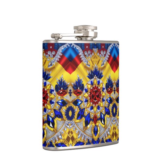 Speciale fles met Roemeense kleuren Design Heupfles (Rechts)