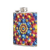 Speciale fles met Roemeense kleuren Design Heupfles (Links)