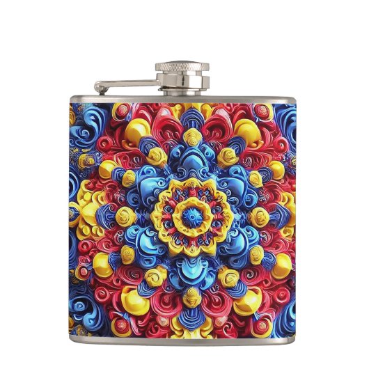 Speciale fles met Roemeense kleuren Design Heupfles (Voorkant)