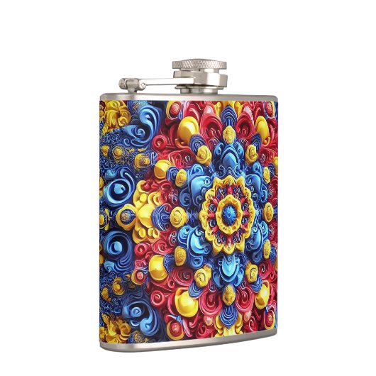 Speciale fles met Roemeense kleuren Design Heupfles (Rechts)