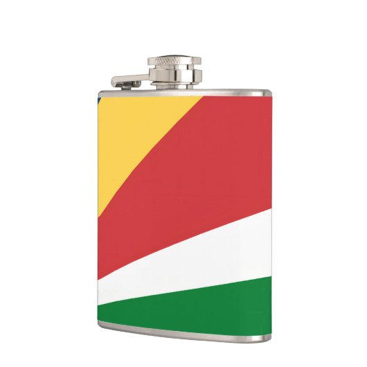 Speciale fles met Seychellen kleuren Design Heupfles (Links)