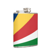 Speciale fles met Seychellen kleuren Design Heupfles (Rechts)