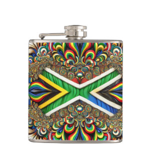 Speciale fles met Zuid-Afrikaanse kleuren Design Heupfles