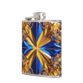 Speciale fles met Zweden Kleuren Design Heupfles (Links)