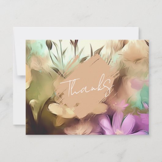 Speciale Floral bedankkaart Notitiekaartje (Voorkant)