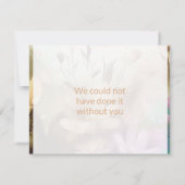 Speciale Floral bedankkaart Notitiekaartje (Achterkant)