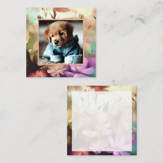 Speciale Floral Photo Note Kaart Notitiekaartje (Voorkant / Achterkant)