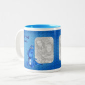 Speciale foto Cute Blue Dragon Tweekleurige Koffiemok (Voorkant links)