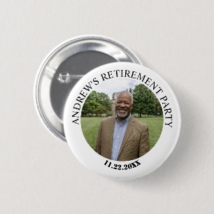 Speciale foto elegante pensioneringspartij ronde button 5,7 cm