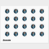 Speciale foto jongensdoopgeschenk ronde sticker (Vel)