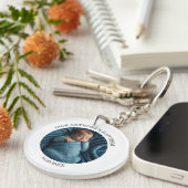 Speciale foto jongensdoopgeschenk sleutelhanger (Voorkant Rechts)