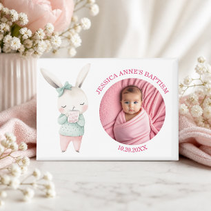 Speciale foto meisjes doop favor magneet