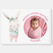 Speciale foto meisjes doop favor magneet (Voorkant)