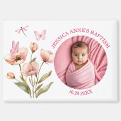 Speciale foto meisjes doop favor magneet (Voorkant)