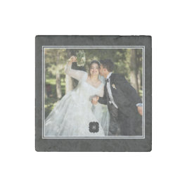 Speciale foto toevoegen Monogram Stone Magnet Stenen Magneet