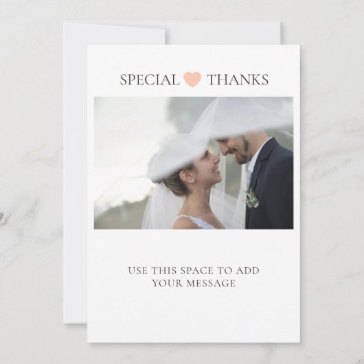 Speciale foto toevoegen Trouwbedankkaart Bedankkaart (Achterkant)