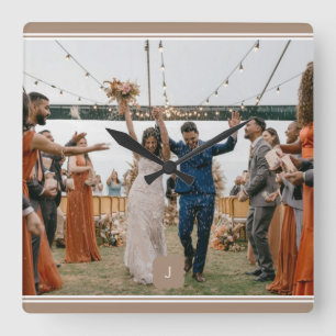 Speciale Foto toevoegen Wedding Wall Clock Vierkante Klok