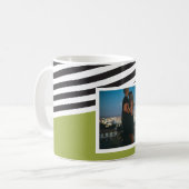 Speciale foto van Bright Groene strips Koffiemok (Voorkant links)