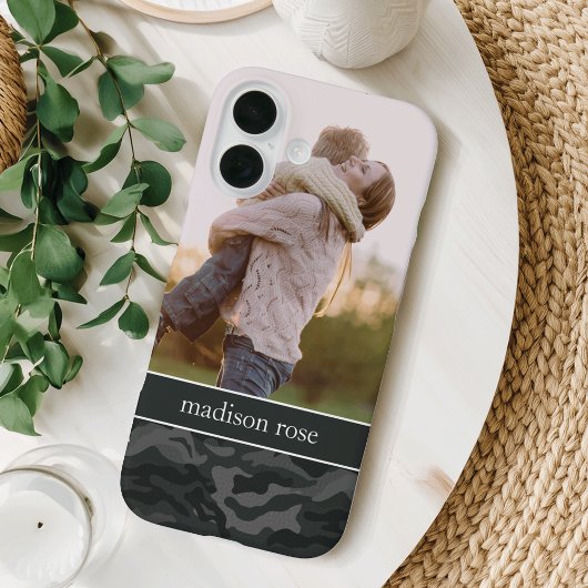 Speciale foto van Cool Dark Olive & Black Camo Case-Mate iPhone Case