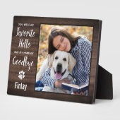 Speciale foto van Rustic Pet Memorial Fotoplaat (Zijkant)