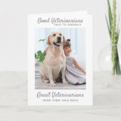 Speciale foto van speciaal veterinair team bedankkaart (Voorkant)